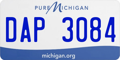 MI license plate DAP3084