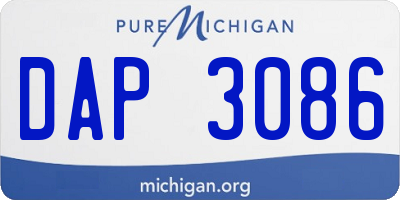 MI license plate DAP3086
