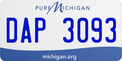 MI license plate DAP3093