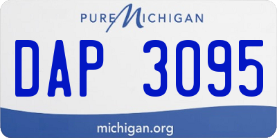 MI license plate DAP3095