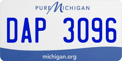 MI license plate DAP3096