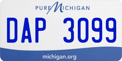 MI license plate DAP3099