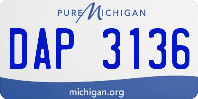 MI license plate DAP3136