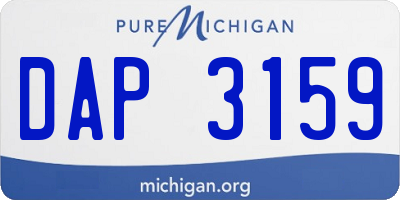 MI license plate DAP3159