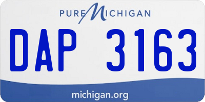 MI license plate DAP3163