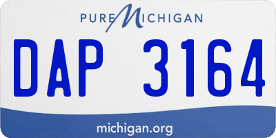 MI license plate DAP3164