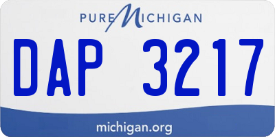 MI license plate DAP3217