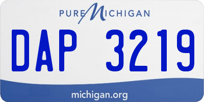 MI license plate DAP3219