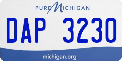 MI license plate DAP3230