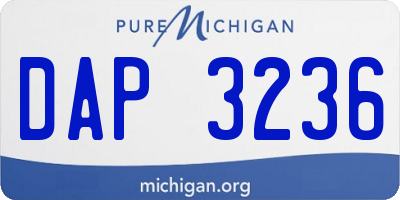 MI license plate DAP3236