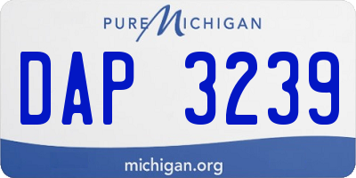 MI license plate DAP3239