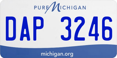 MI license plate DAP3246