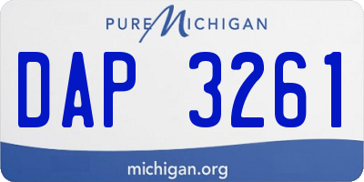 MI license plate DAP3261