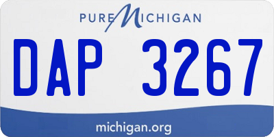 MI license plate DAP3267