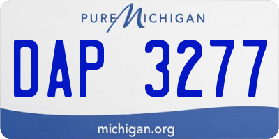 MI license plate DAP3277