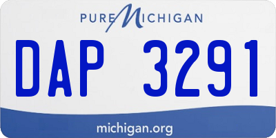 MI license plate DAP3291