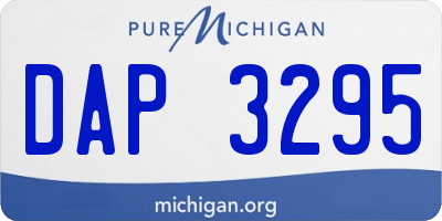 MI license plate DAP3295