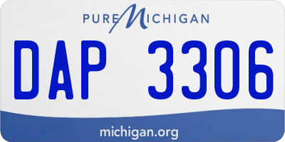 MI license plate DAP3306