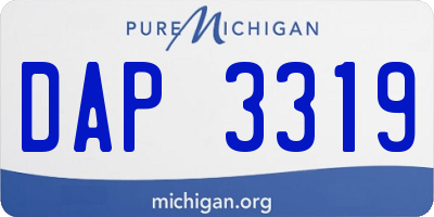 MI license plate DAP3319