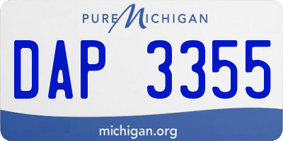 MI license plate DAP3355
