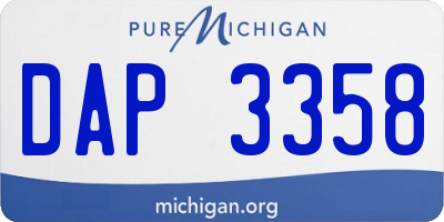 MI license plate DAP3358