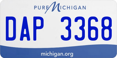 MI license plate DAP3368