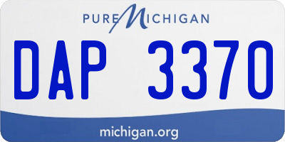 MI license plate DAP3370