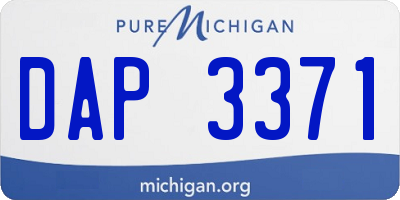 MI license plate DAP3371