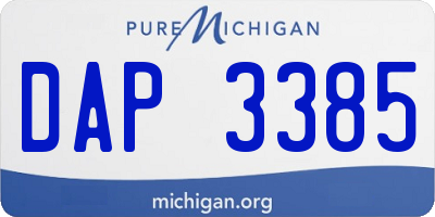 MI license plate DAP3385