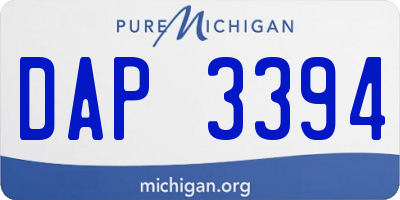 MI license plate DAP3394