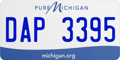 MI license plate DAP3395