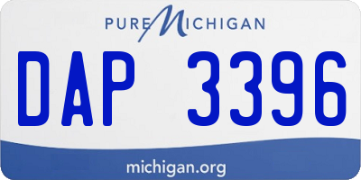 MI license plate DAP3396