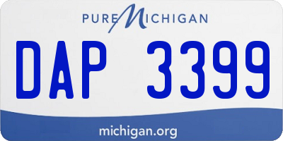 MI license plate DAP3399
