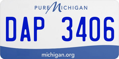 MI license plate DAP3406