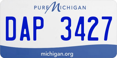 MI license plate DAP3427