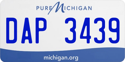 MI license plate DAP3439