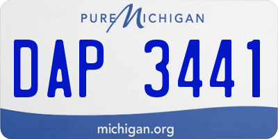 MI license plate DAP3441