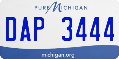 MI license plate DAP3444
