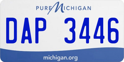 MI license plate DAP3446