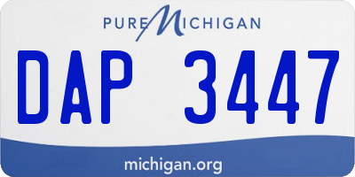 MI license plate DAP3447