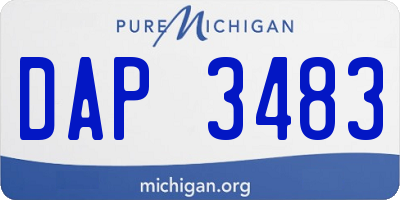 MI license plate DAP3483