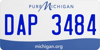 MI license plate DAP3484