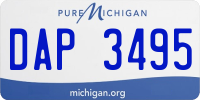 MI license plate DAP3495