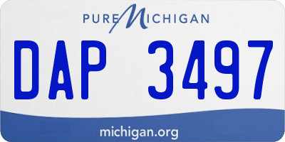 MI license plate DAP3497