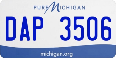 MI license plate DAP3506