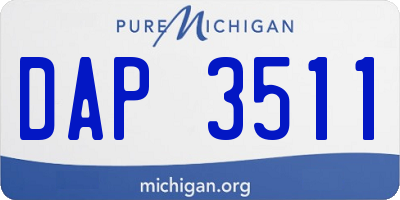 MI license plate DAP3511
