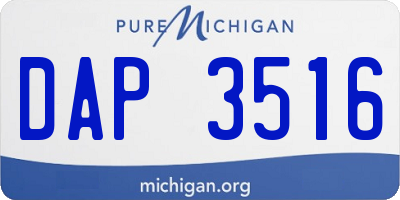 MI license plate DAP3516