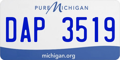 MI license plate DAP3519