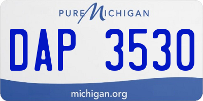 MI license plate DAP3530