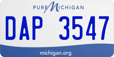 MI license plate DAP3547